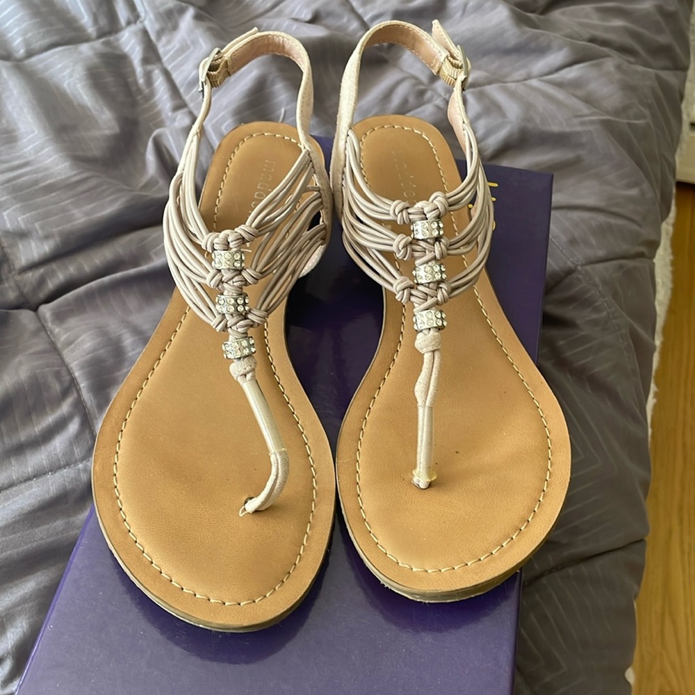 Madden Girl Tangle Blush colored sandal
